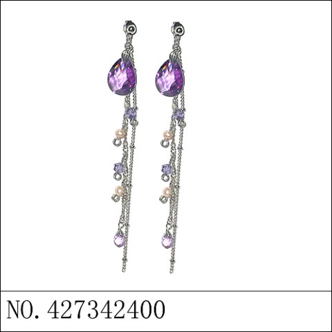 Earrings Purple