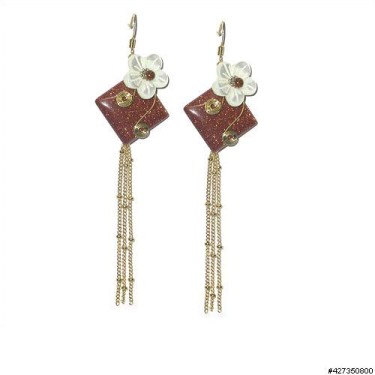 Earrings Brown