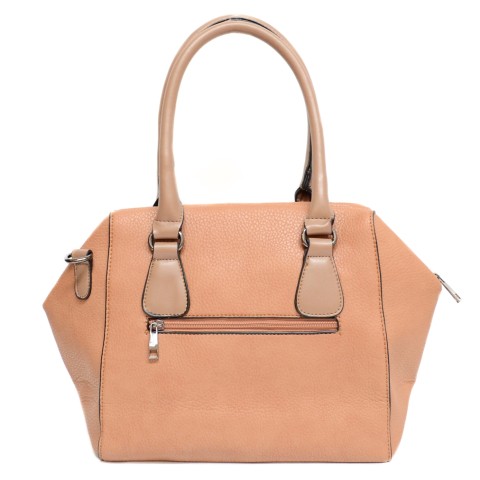 Strip Medium Faux Leather Satchel