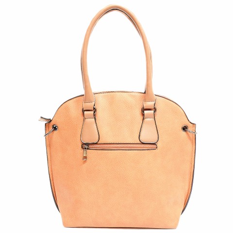 Strip Medium Faux Leather Satchel