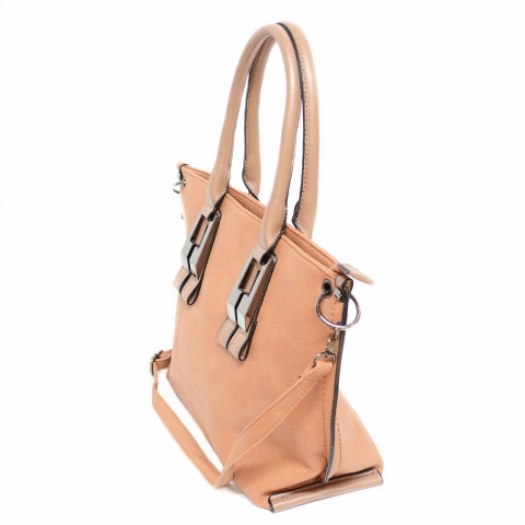 Strip Medium Faux Leather Tote