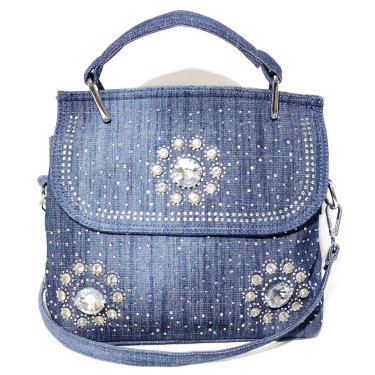 Crystal Deco Demin Satchel