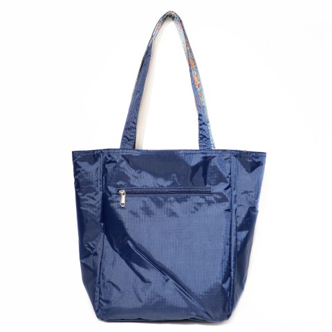 Reversible Nylon Shopping Tote Bag