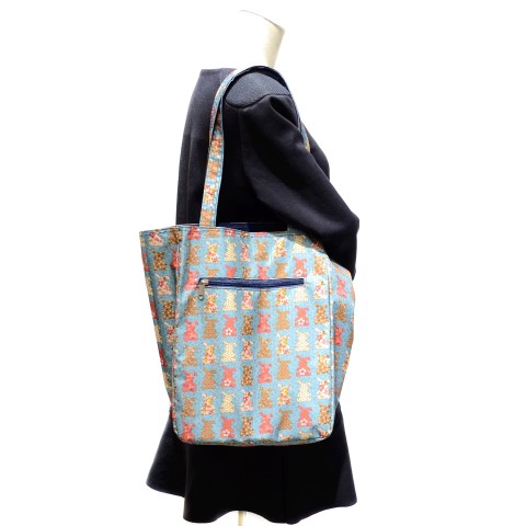 Reversible Nylon Shopping Tote Bag