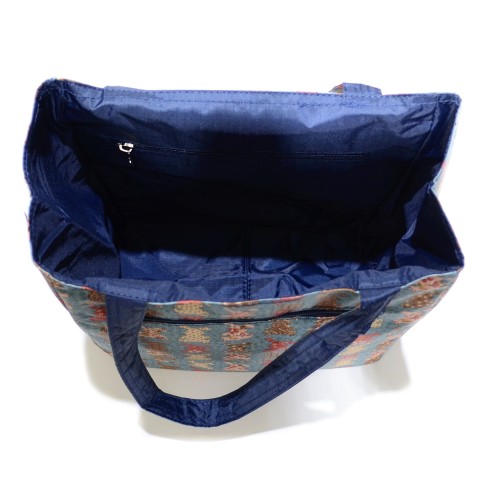 Reversible Nylon Shopping Tote Bag