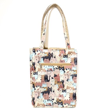 Reversible Nylon Shopping Tote Bag