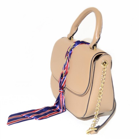 Ribbon Top Handle Satchel