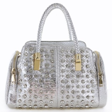 Metallic Crystal Rhinestone Studded Purse Bag