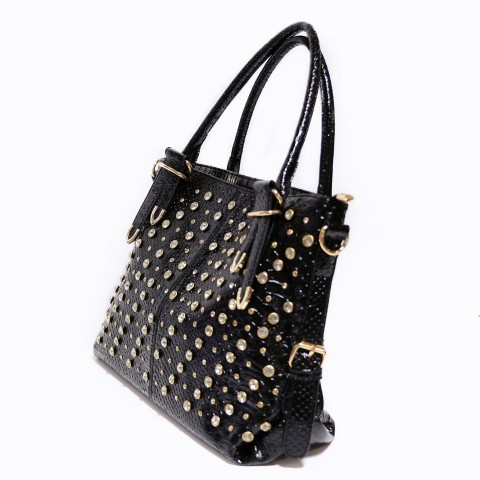 Metallic Crystal Rhinestone Studded Purse Bag