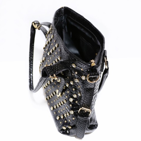 Metallic Crystal Rhinestone Studded Purse Bag