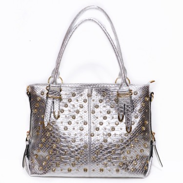 Metallic Crystal Rhinestone Studded Purse Bag