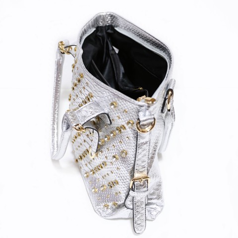 Metallic Crystal Rhinestone Studded Purse Bag