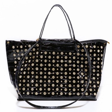 Metallic Crystal Rhinestone Studded Purse Bag