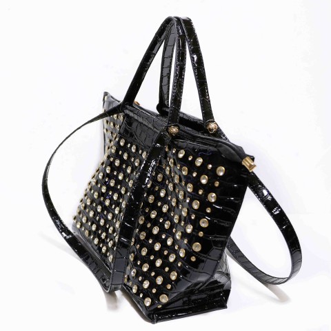 Metallic Crystal Rhinestone Studded Purse Bag