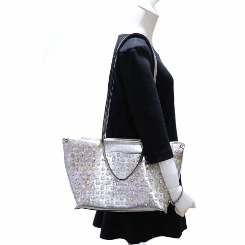 Metallic Crystal Rhinestone Studded Purse Bag