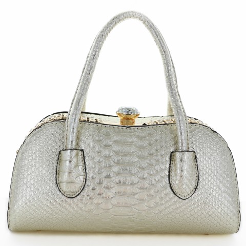 Metallic Crystal Rhinestone Studded Purse Bag