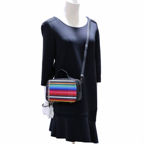 Color Pencil Top Handle Clutch Bag