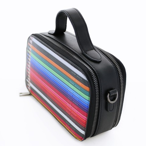 Color Pencil Top Handle Clutch Bag