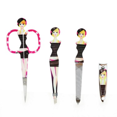 Print Manicure Pedicure Nail Clippers Set 4-in-1