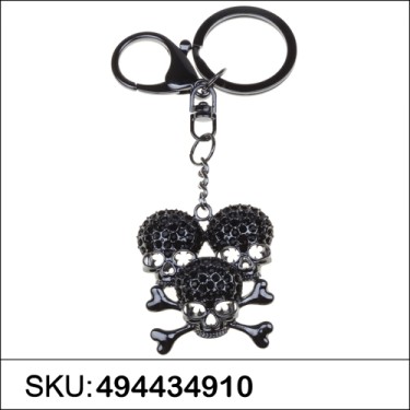 Crystal Skull Bag Charm