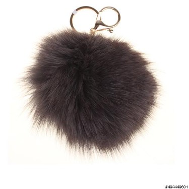 Genuine Fur Bubble Pom Pom Bag Charm