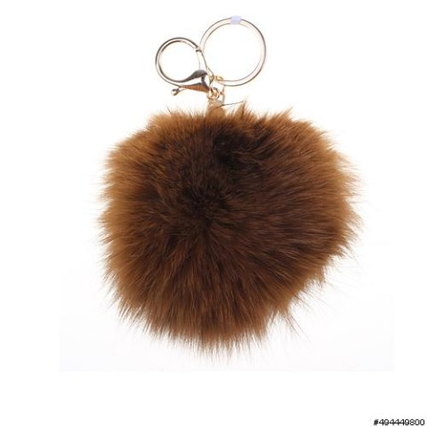 Genuine Fur Bubble Pom Pom Bag Charm