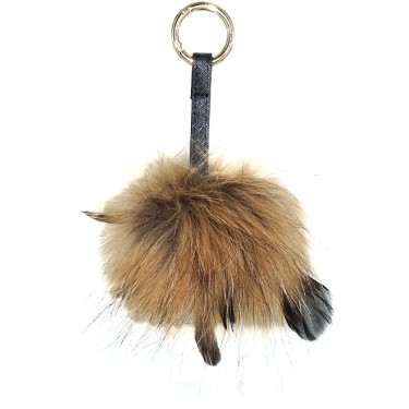 Genuine Fur Pompom Bag Charm