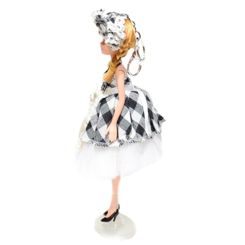 Pretty Doll In Victorian Style Dress Key Chain