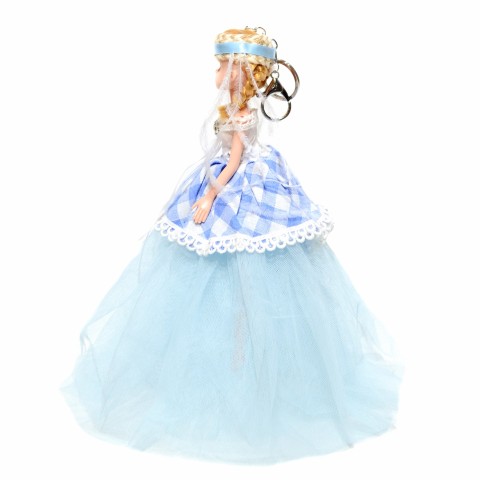 Pretty Doll In Victorian Style Dress Key Chain