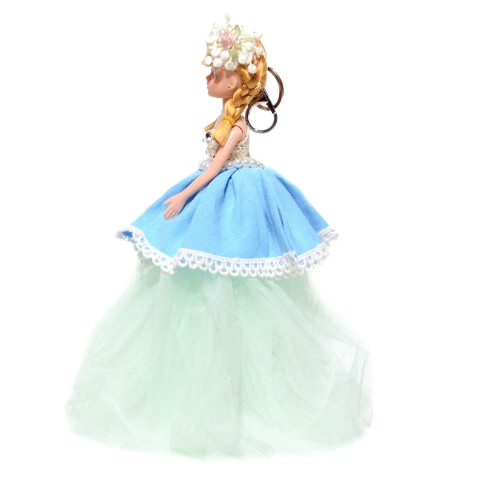 Pretty Doll In Victorian Style Dress Key Chain