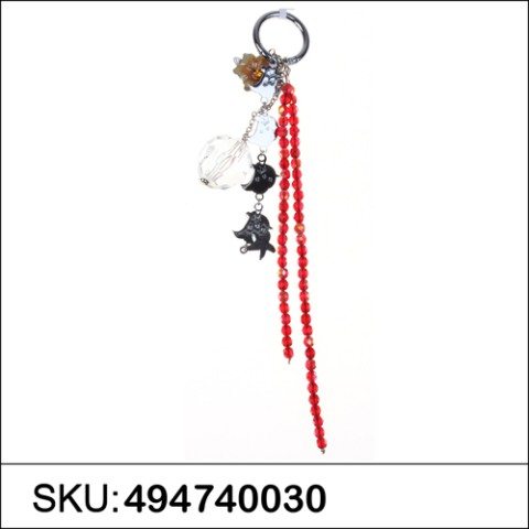 Happy Chicks Crystal & Beads Bag Charm.