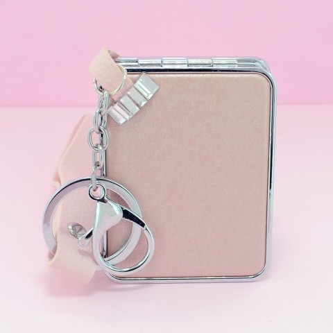 Crystal & Flowers Compact Mirror Bag Charms