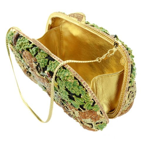 Crystal-Embellished The Zoo Evening Clutch