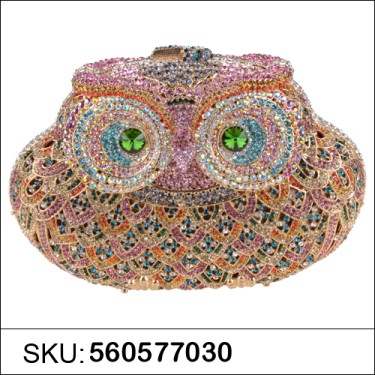 Crystal-Embellished Owl E, White