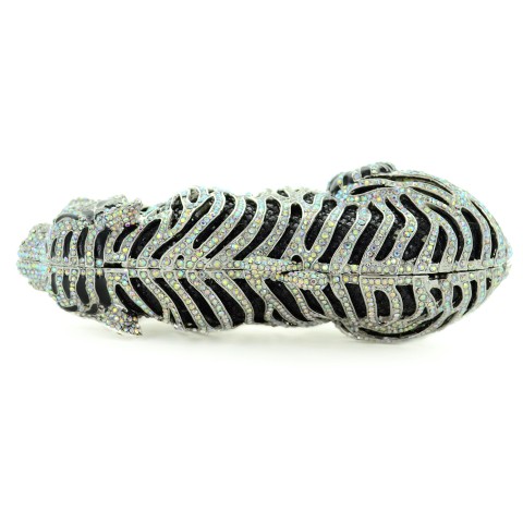 Crystal-Embellished Tiger Evening Clutch (Small)