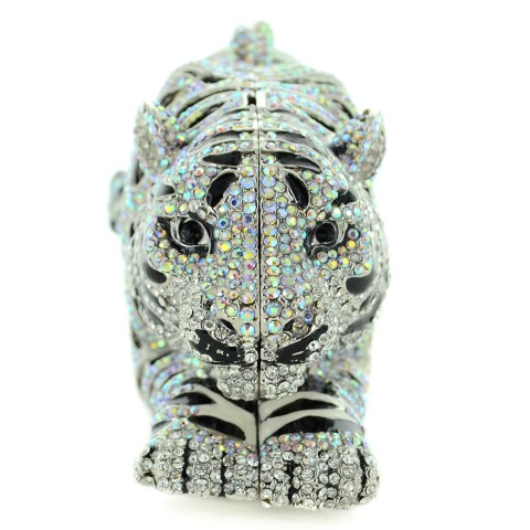 Crystal-Embellished Tiger Evening Clutch (Small)