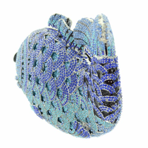 Crystal-Embellished Fish, Blue