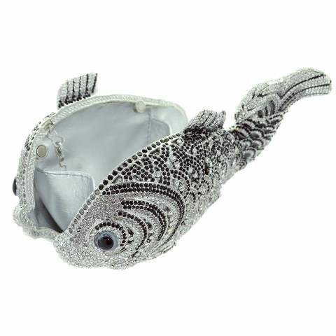 Crystal-Embellished Fish, Black