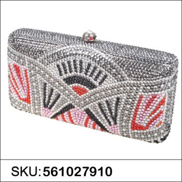 Crystal-Embellished Evening Clutch