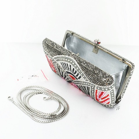 Crystal-Embellished Evening Clutch