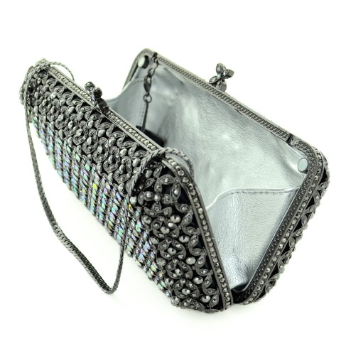 Crystal-Embellished Evening Clutch