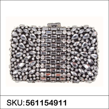 Crystal-Embellished Evening Clutch