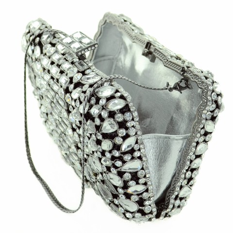 Crystal-Embellished Evening Clutch