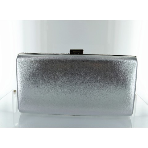 Shimmering Metallic Crystal Clutch