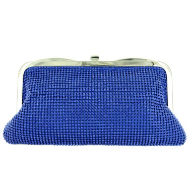 Double Side Mesh Crystal Clutch