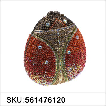 Glamorous Ladybug Crystal Clutch Bag