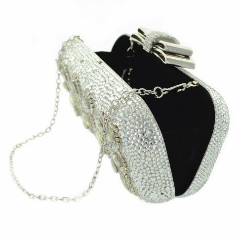 Crystal-Embellished Evening Clutch