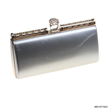 Liquid-Shine Vegan Patent Leather Frame Clutch