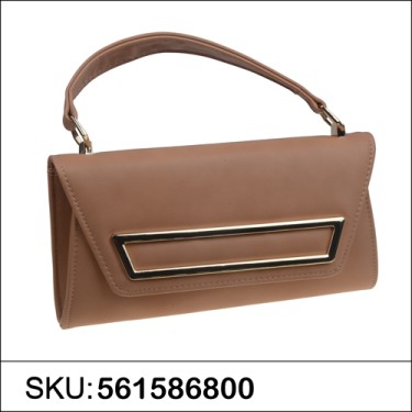 Elegant Feminine Top Handle Faux Leather Clutch