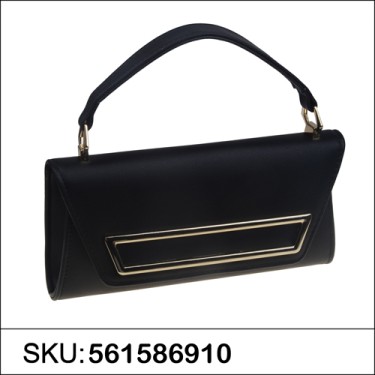 Elegant Feminine Top Handle Faux Leather Clutch